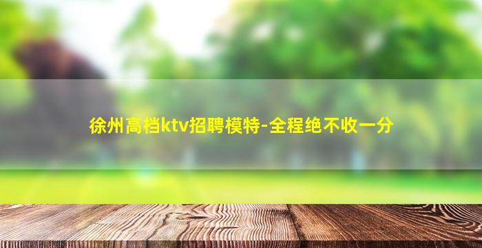 徐州高档ktv招聘模特-全程绝不收一分